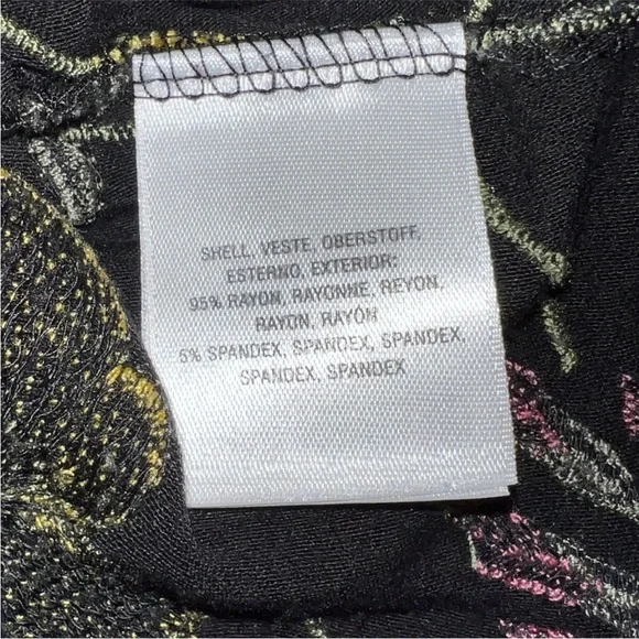 Anthropologie Meadow Rue black embroidered floral tank size L - Picture 5 of 9